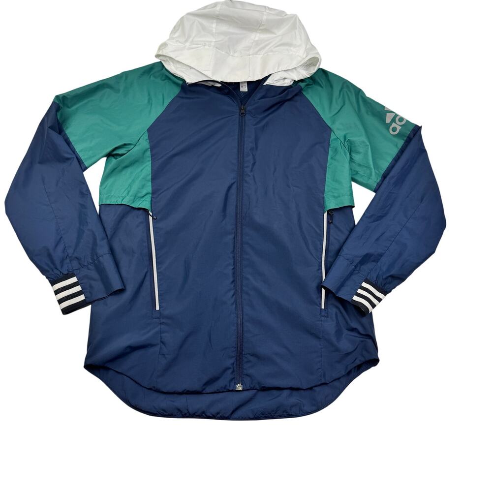 Adidas Lightweight Nylon Full Zip Running Activewear Windbreaker Men's SZ Small